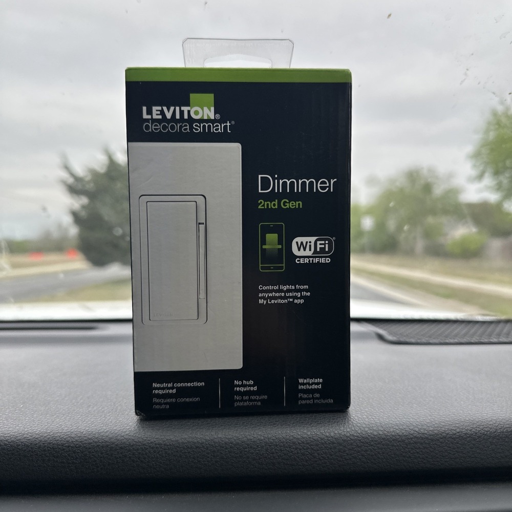 Leviton Decora D26HD-1RW Smart Wi-Fi Dimmer‎ Switch 2nd Gen White New sealed